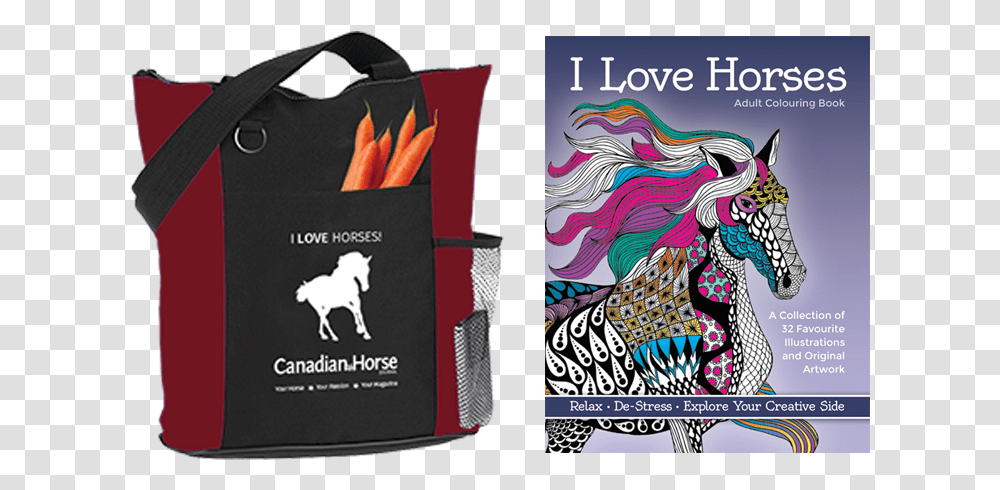 I Love Horses Tote Bag And I Love Horses Colouring Mane, Poster, Advertisement, Lifejacket Transparent Png