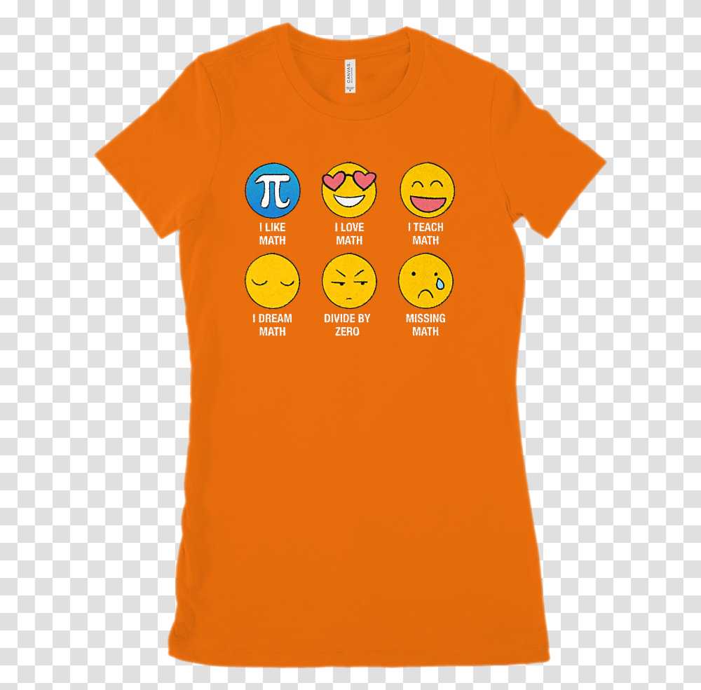 I Love Like Math Emoji Emoticon Teacher T Shirt, Apparel, T-Shirt Transparent Png