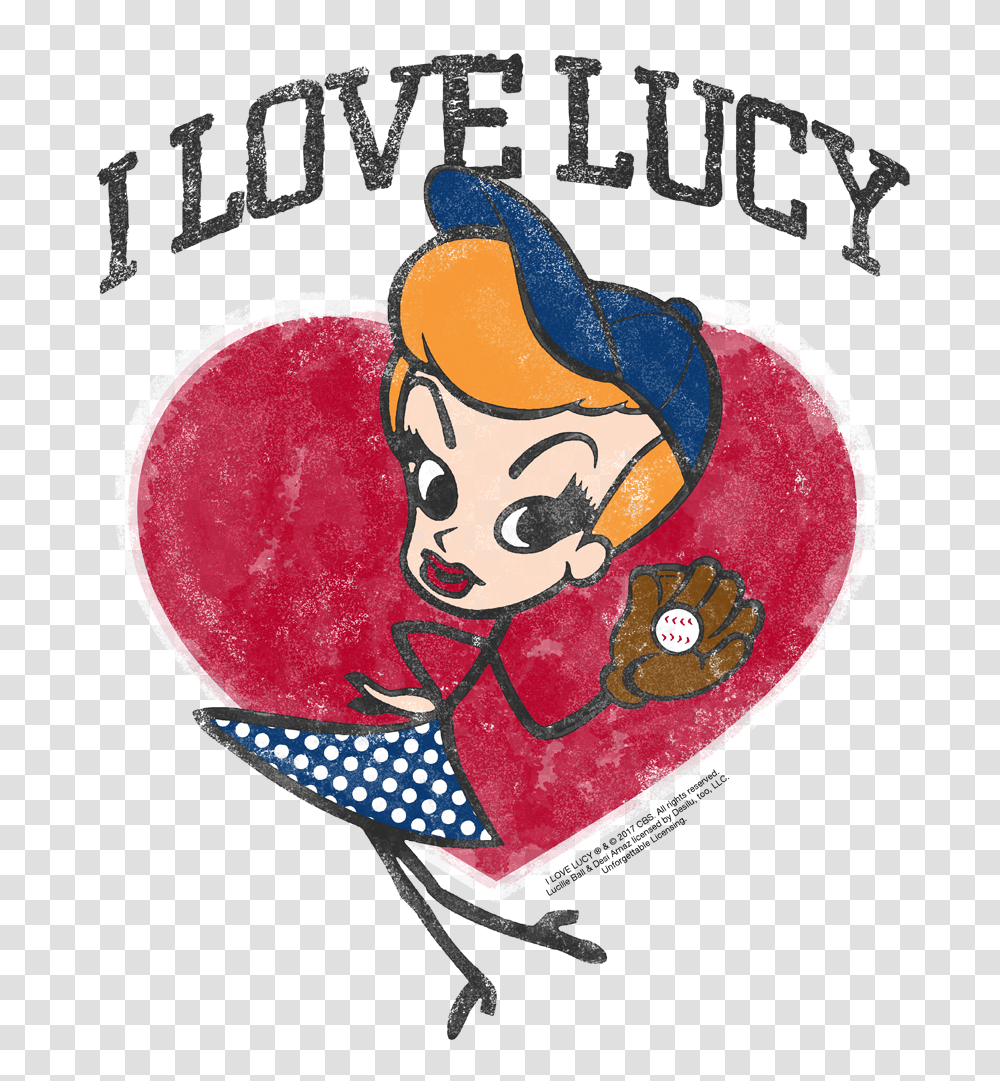 I Love Lucy Baseball Diva Mens Long Sleeve T Shirt, Label, Poster Transparent Png