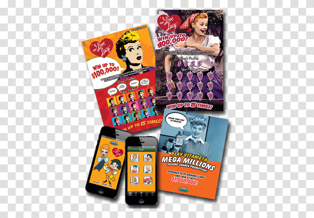 I Love Lucy Flyer, Mobile Phone, Electronics, Person, Advertisement Transparent Png