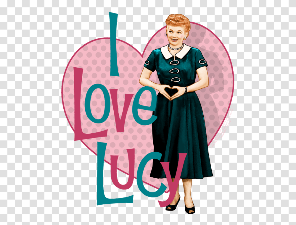 I Love Lucy Heart You Youth T Shirt, Person, Female, People, Girl Transparent Png