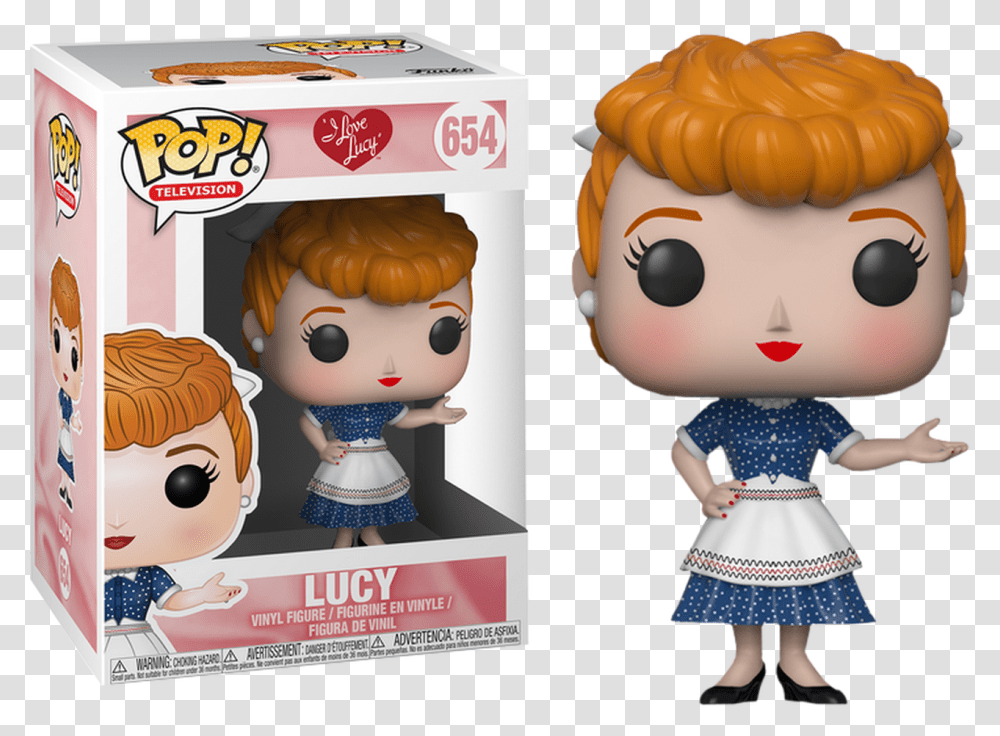 I Love Lucy Love Lucy Black And White Funko Pop, Doll, Toy, Figurine, Person Transparent Png