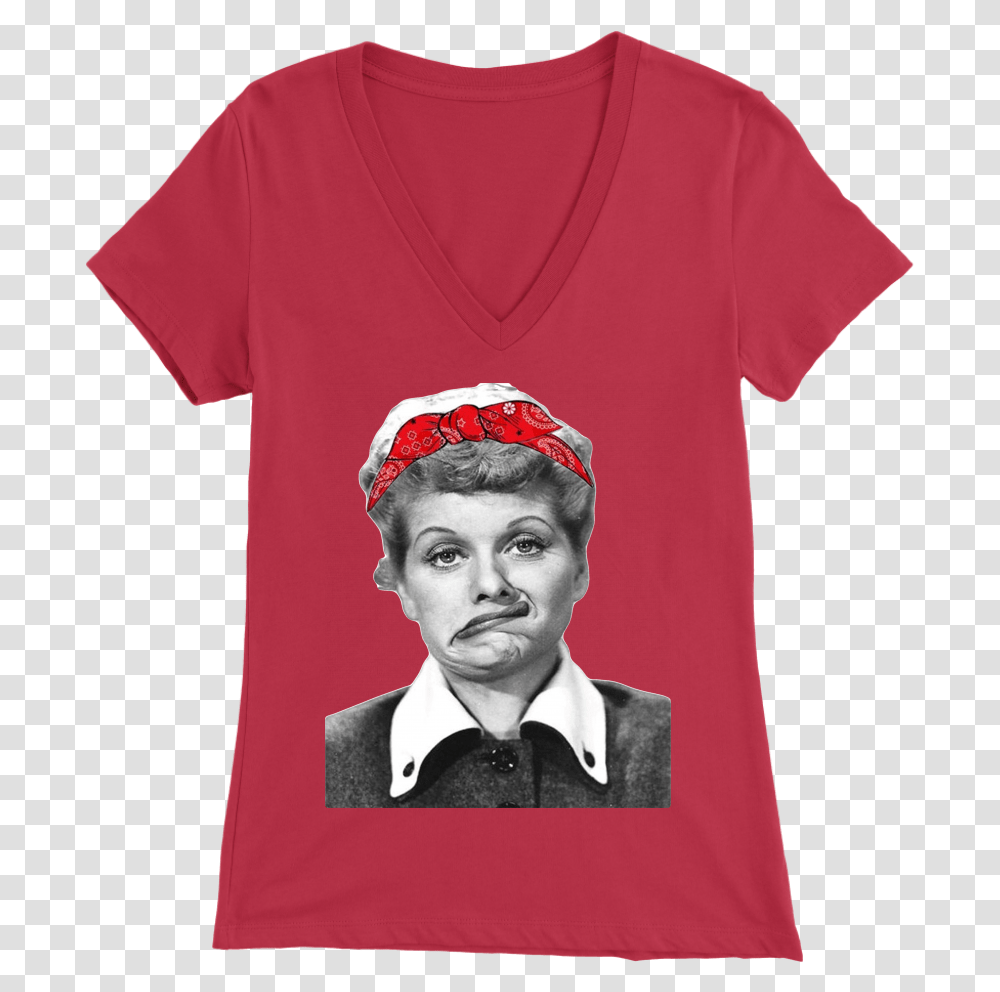 I Love Lucy Red Bandana Tee Limited Government Tee Shirt, Person, T-Shirt, Sleeve Transparent Png