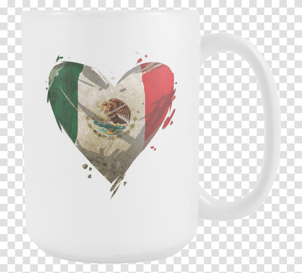 I Love Mexico Mexican Flag Heart Distressed Souvenir Gift White 15oz Mug Coffee Cup, Glass, Jug, Soil Transparent Png