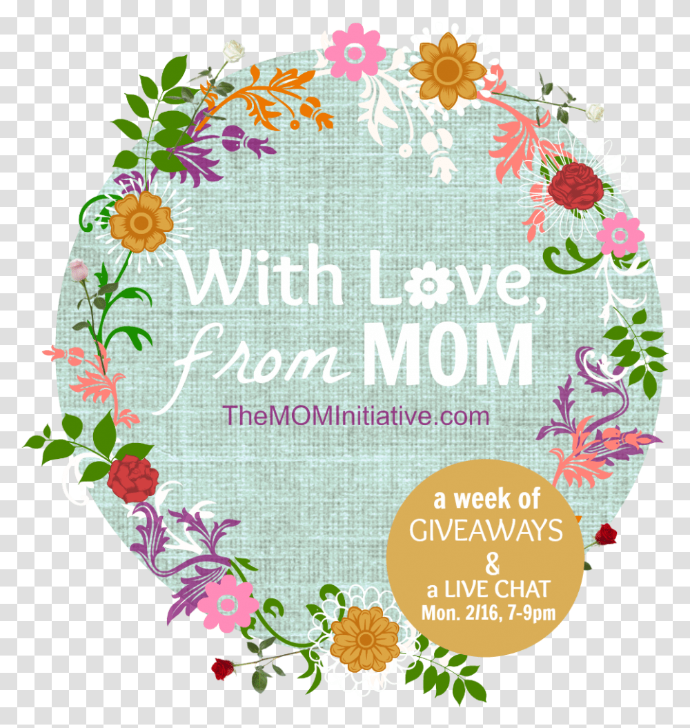 I Love Mom Floral Design, Pattern, Label, Text, Graphics Transparent Png