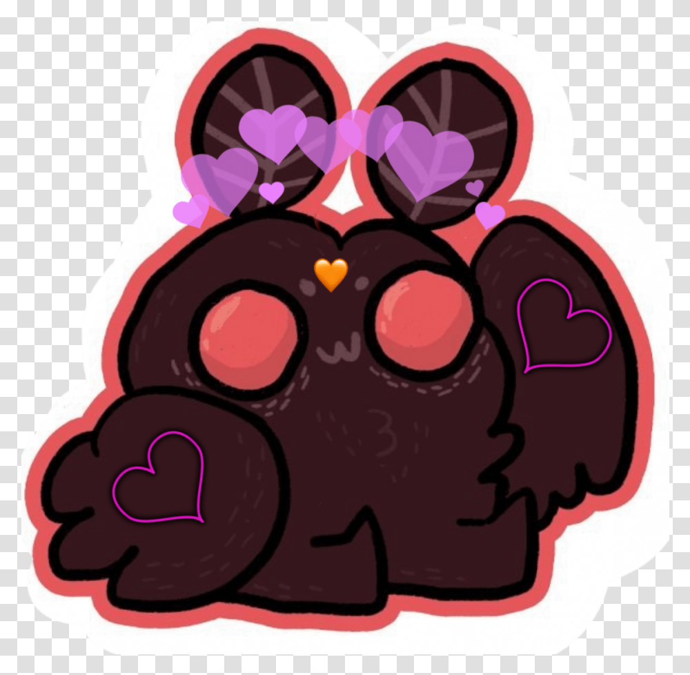 I Love Mothman Sticker By Mothman X Eevee Mothman Cute, Sweets, Food, Confectionery, Plant Transparent Png