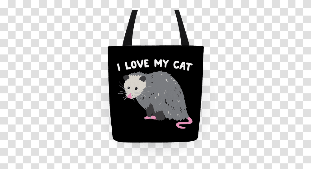 I Love My Cat Opossum Tote Bag Lookhuman Love My Cat Opossum, Mammal, Animal, Handbag, Accessories Transparent Png