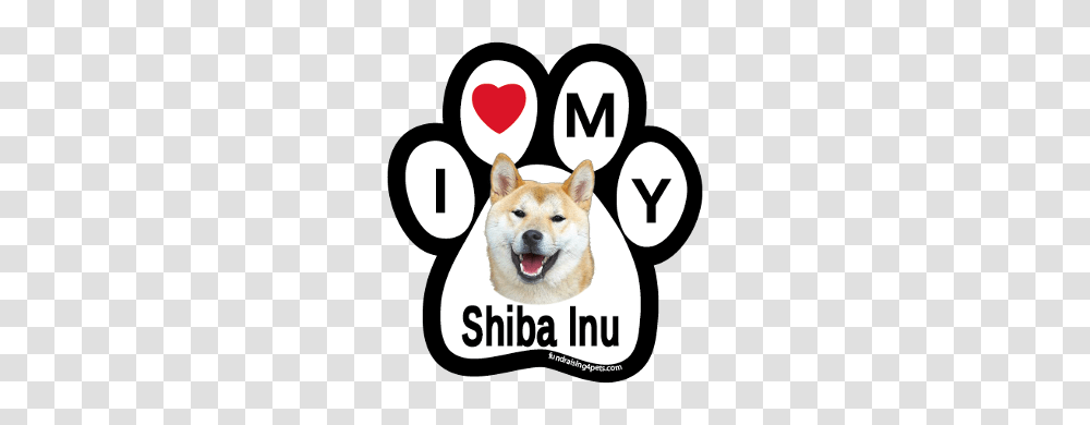 I Love My Shiba Inu Paw Magnet, Husky, Dog, Pet, Canine Transparent Png
