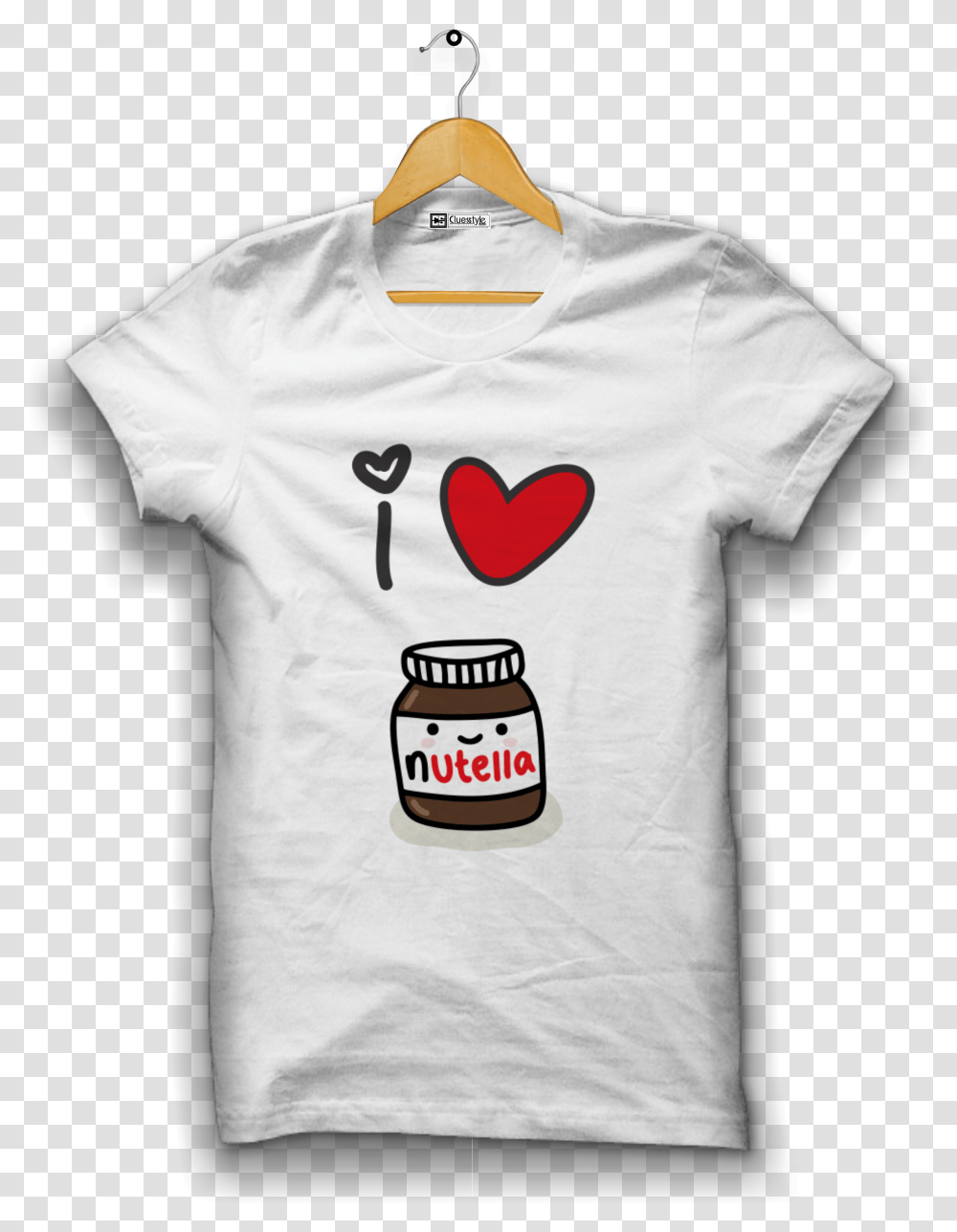 I Love Nutella Cluesstyle Love Nutella T Shirt, Clothing, Apparel, T-Shirt, Sleeve Transparent Png