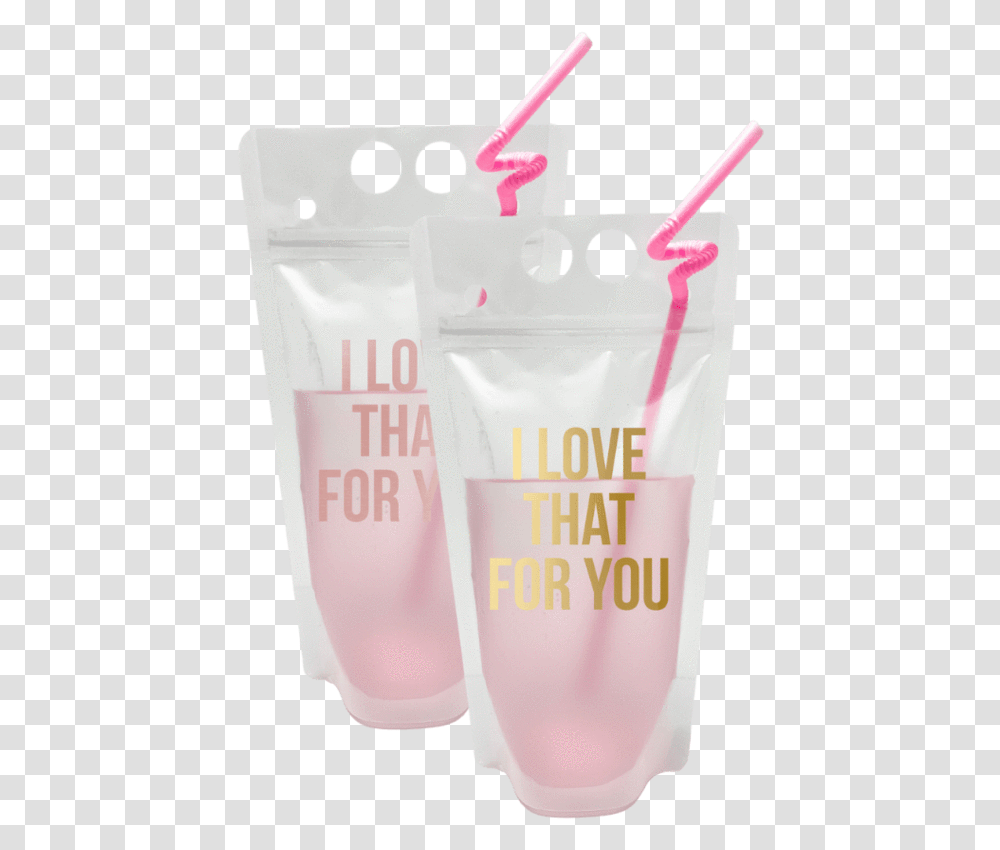 I Love That For You Party Pouch Pint Glass, Bottle, Plastic, Cosmetics, Milk Transparent Png