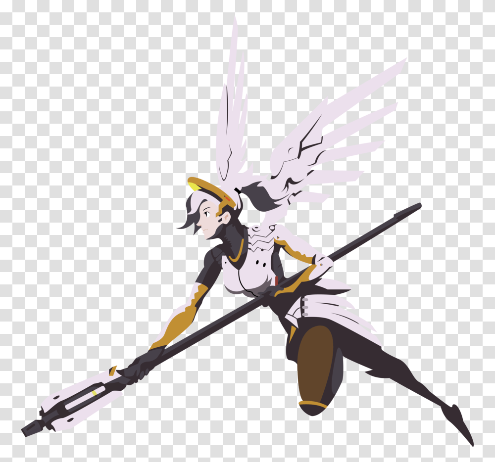 I Love The Corresponding Sprays For Mercy And Moira Mercy Overwatch, Person, Human, Bow, Samurai Transparent Png