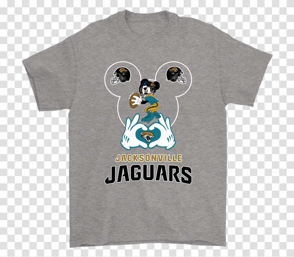 I Love The Jaguars Mickey Mouse Jacksonville Jaguars Jurassic Park Anniversary Logo, Apparel, T-Shirt Transparent Png