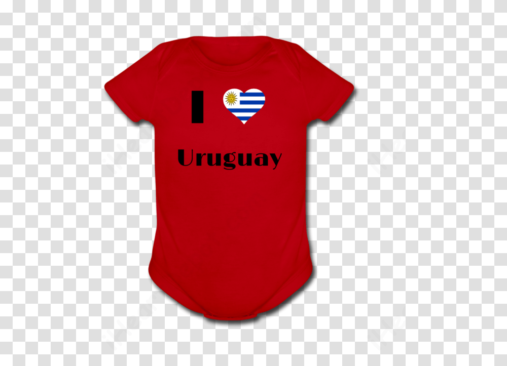 I Love Uruguayuruguay Flag Baby Short Sleeve Onesie Short Sleeve, Clothing, Apparel Transparent Png