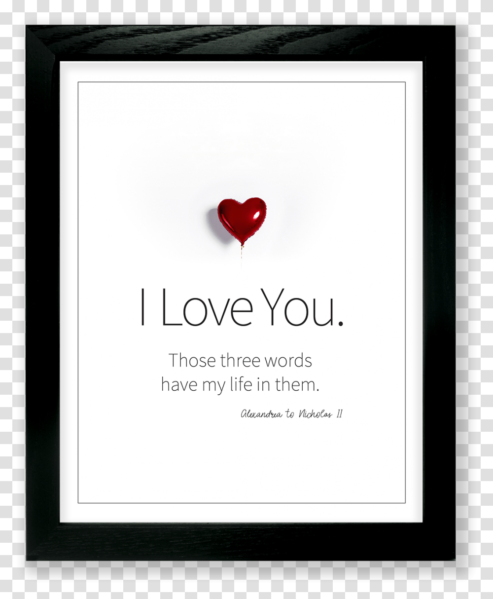 I Love You 2 8 X 10 With Frame Stoicism, Heart, Paper, Wax Seal Transparent Png