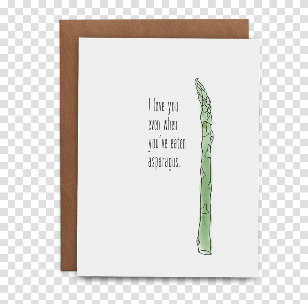 I Love You Even When You've Eaten Asparagus Paper, Plant, Vegetable, Food Transparent Png