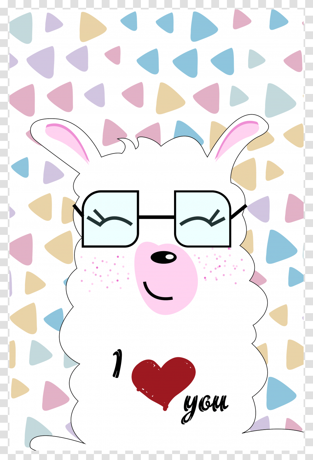 I Love You Funny Sheep Wall Art Canvas, Doodle, Drawing, Paper Transparent Png