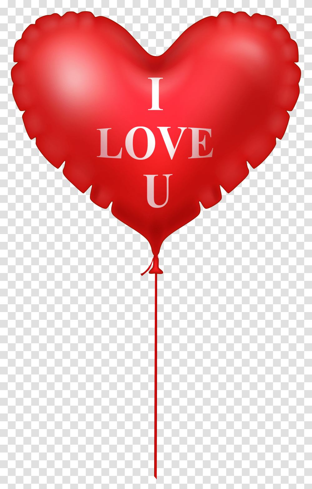I Love You Heart Balloon, Label, Cross Transparent Png