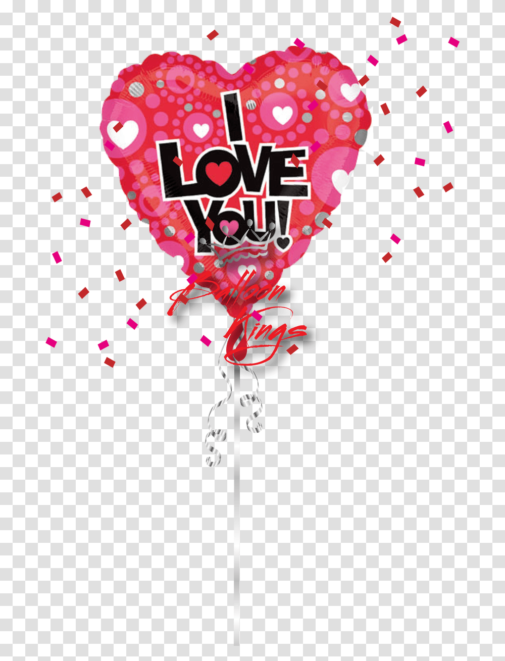 I Love You Heart Dot Heart, Balloon, Paper Transparent Png