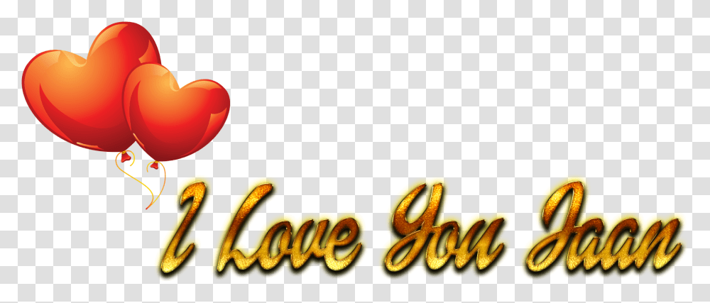 I Love You Jaan Heart Heart, Food, Plant, Meal, Text Transparent Png
