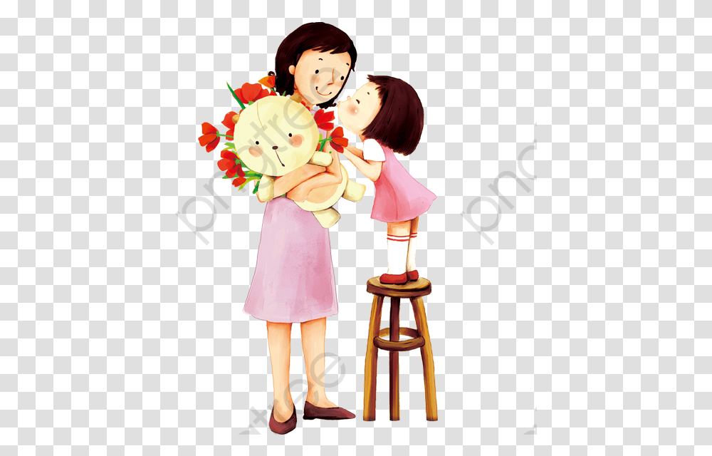 I Love You Mom Mothers Day Images In Hindi, Furniture, Person, Human, Doll Transparent Png