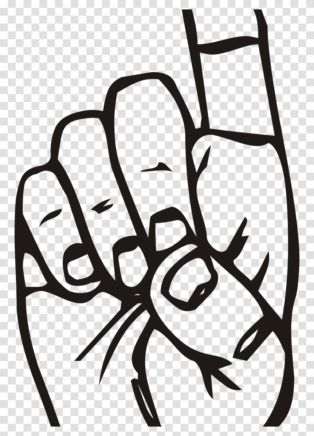I Love You Sign Language Clipart, Hand, Stencil Transparent Png