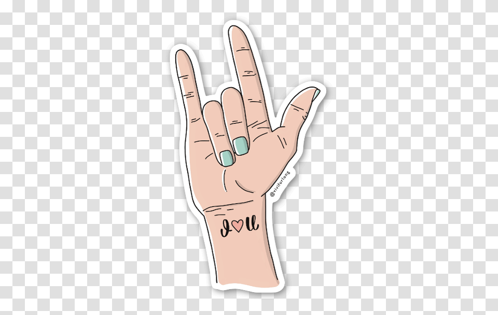 I Love You Sign Language Skin Color Stickerapp Love You Sign Language, Hand, Fist, Wrist, Finger Transparent Png