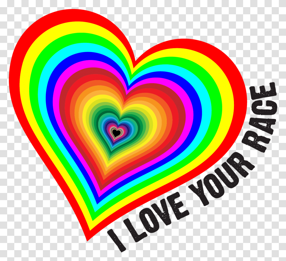 I Love Your Race Share The Love Heart, Light, Neon, Graphics Transparent Png