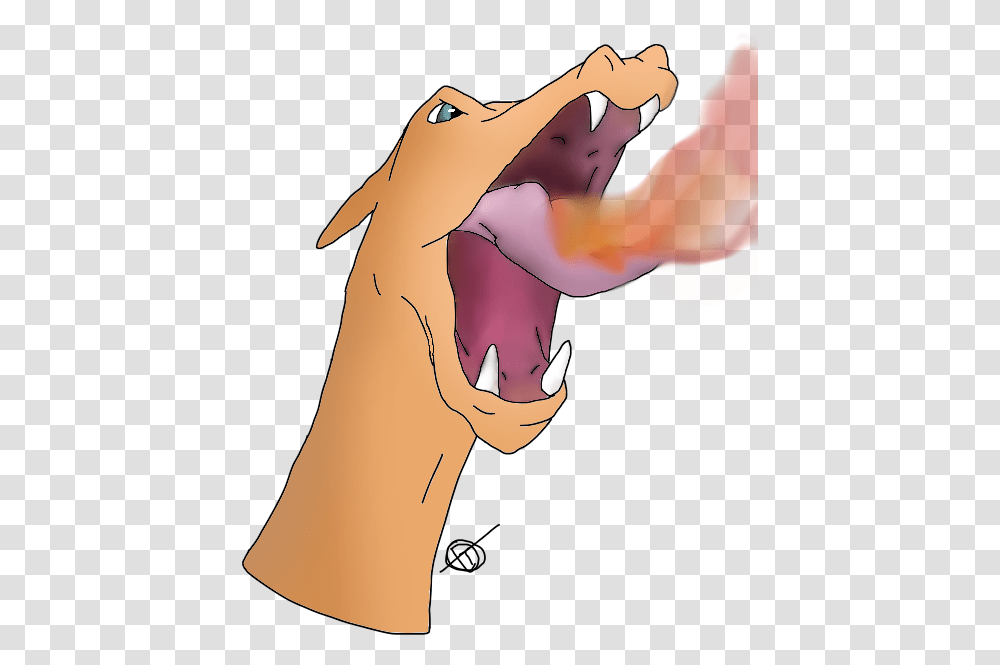 I'm A Breath Of Fire Dog Yawns, Hand, Person, Teeth, Mouth Transparent Png