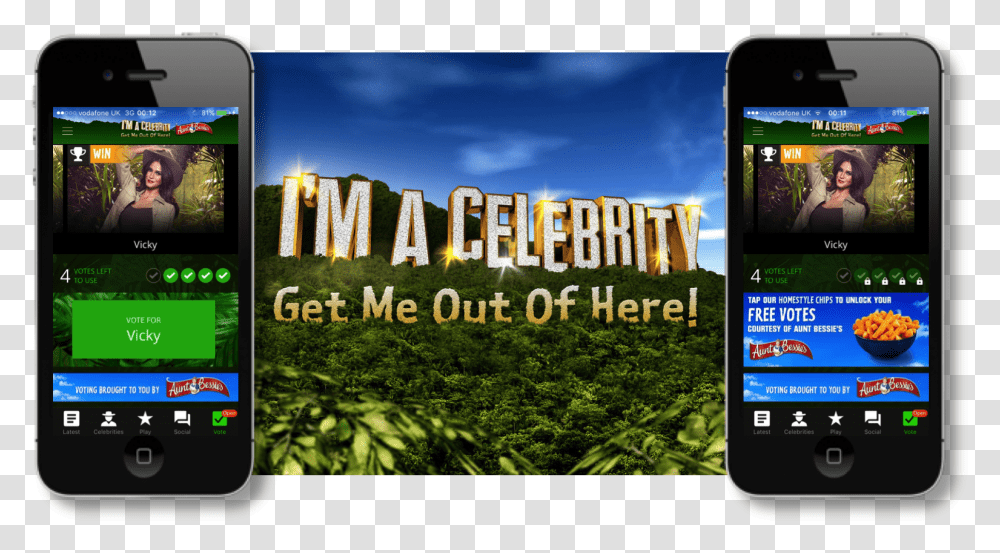 I'm A Celeb Im Celebrity Get Me Out Of Here, Mobile Phone, Vegetation, Plant, Person Transparent Png