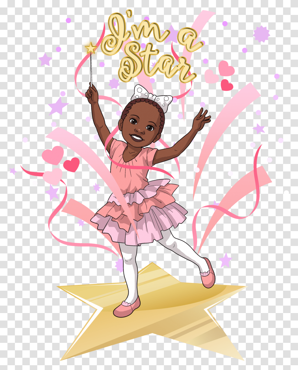 I'm A Star Happy Birthday Black Girl, Person, Paper Transparent Png