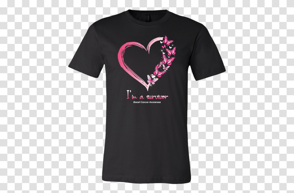 I'm A Survivor Breast Cancer Awareness Heart Butterfly Luke Combs Tour Shirts, Apparel, Sleeve, T-Shirt Transparent Png