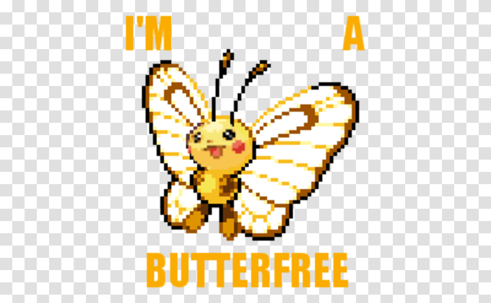 I'm Butterfree Pikachu Flower Text Invertebrate Art Funny Pokemon Fusions Lickitung, Advertisement, Poster Transparent Png