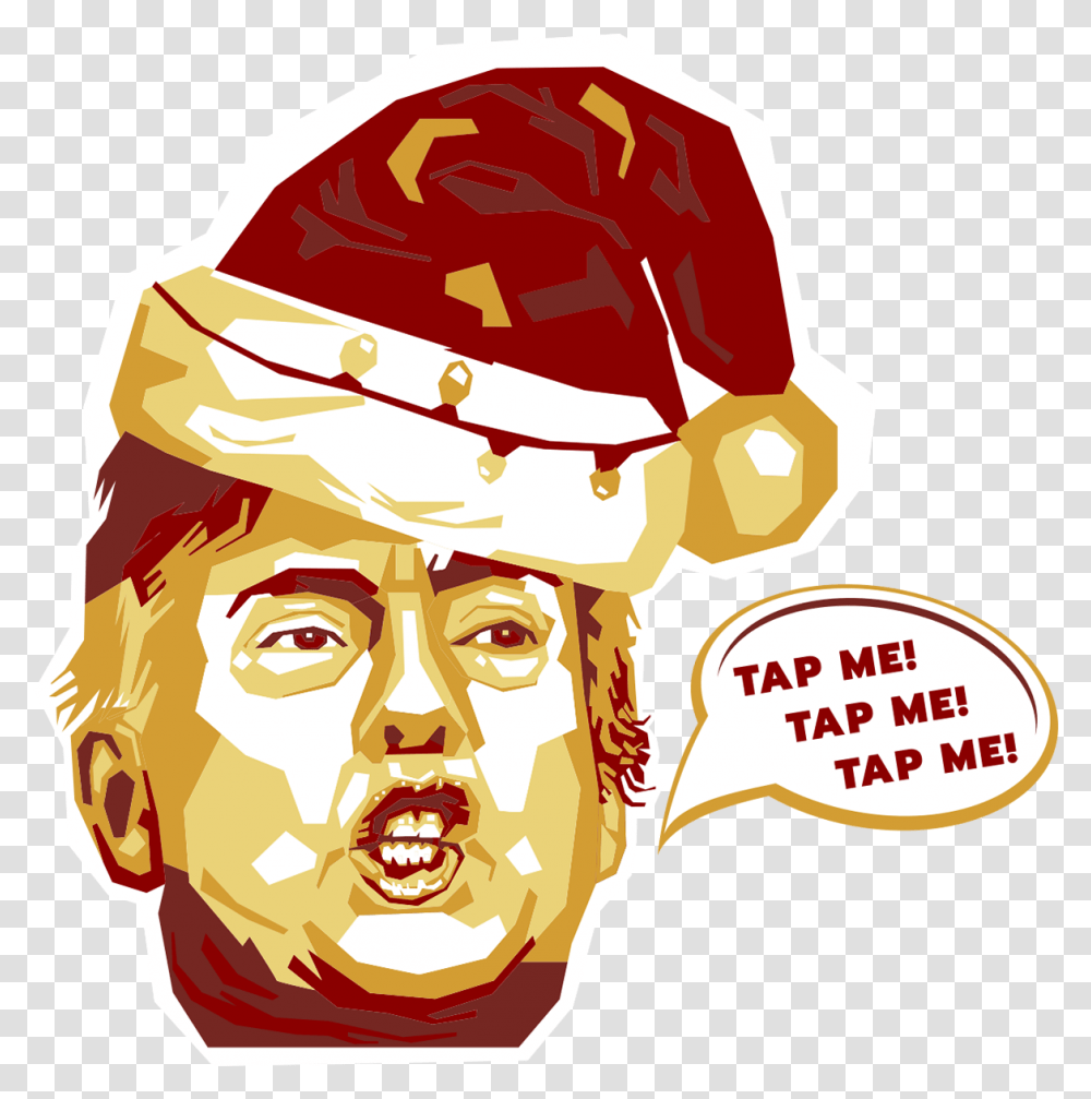 I'm Here To Save Your Christmas Illustration, Person, Face, Food, Plant Transparent Png