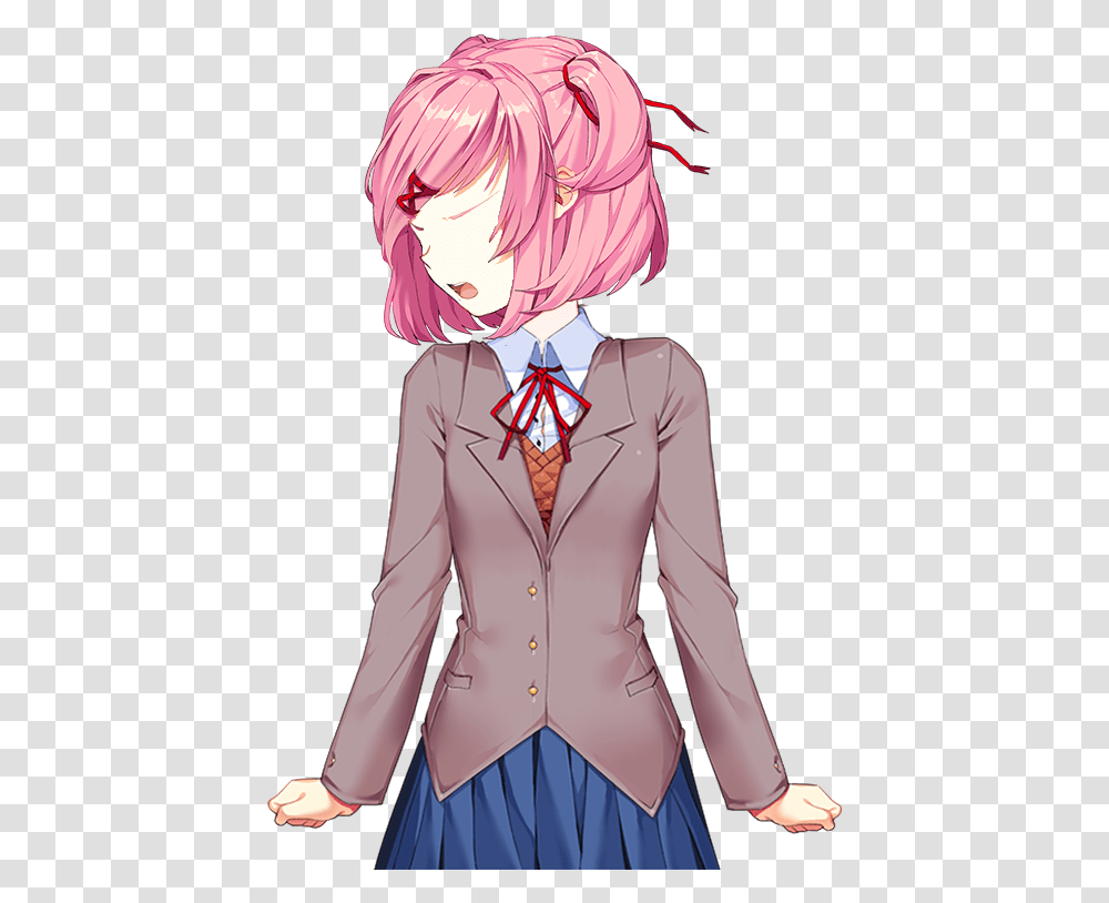 I'm Not A Monster Or Something And Yes I Can See So Natsuki Ddlc Sprites, Person, Human, Manga, Comics Transparent Png