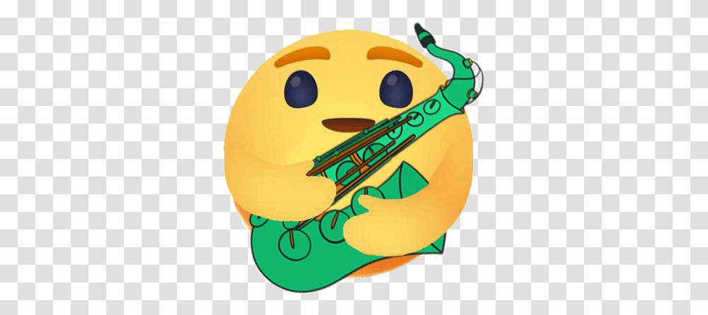 I Made A Care Saxophone Emoji Just For Fun Hope You Like It Happy, Pac Man Transparent Png
