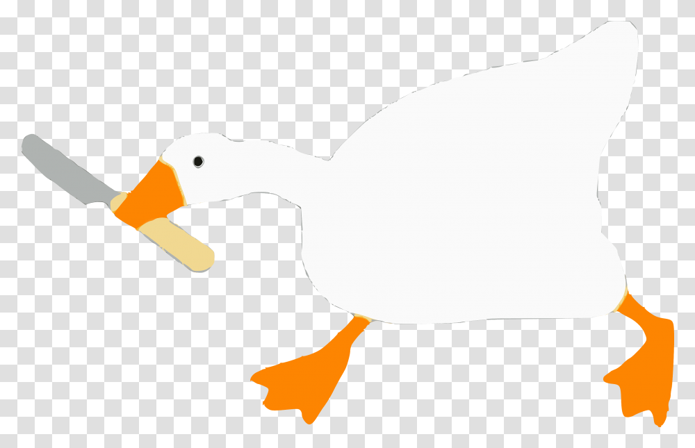 I Made A Version Of Goose With Knife Peace Was Never An Option Phone, Bird, Animal, Duck, Person Transparent Png