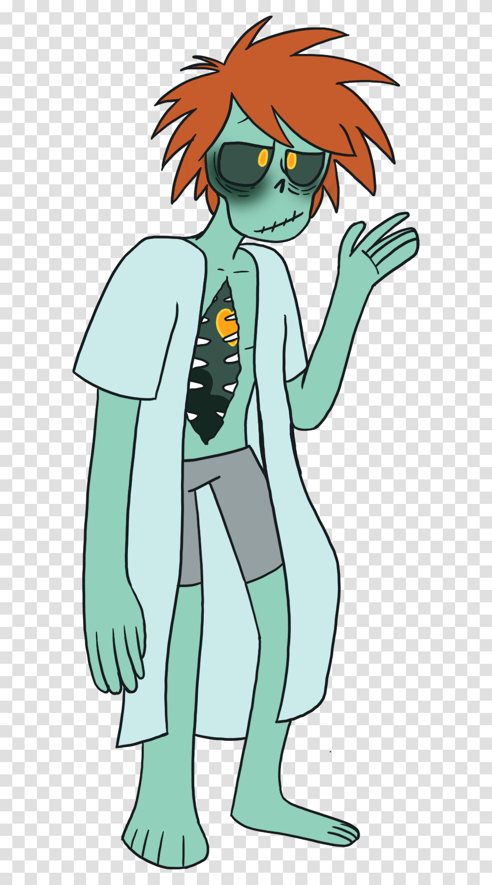 I Made Another Ghost Oc His Name Is Chadley And Hes Cartoon, Person, Sleeve, Sunglasses Transparent Png