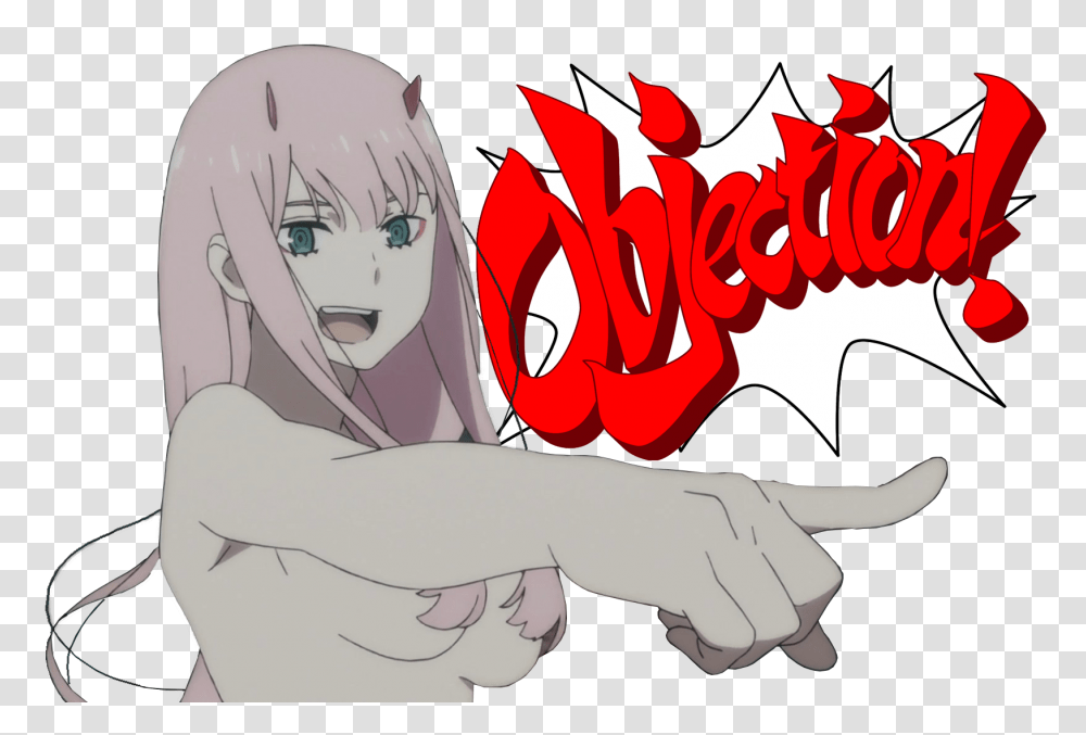 I Made The Zero Two In Ace Attorney Reference Darlinginthefranxx, Comics, Book, Hand Transparent Png