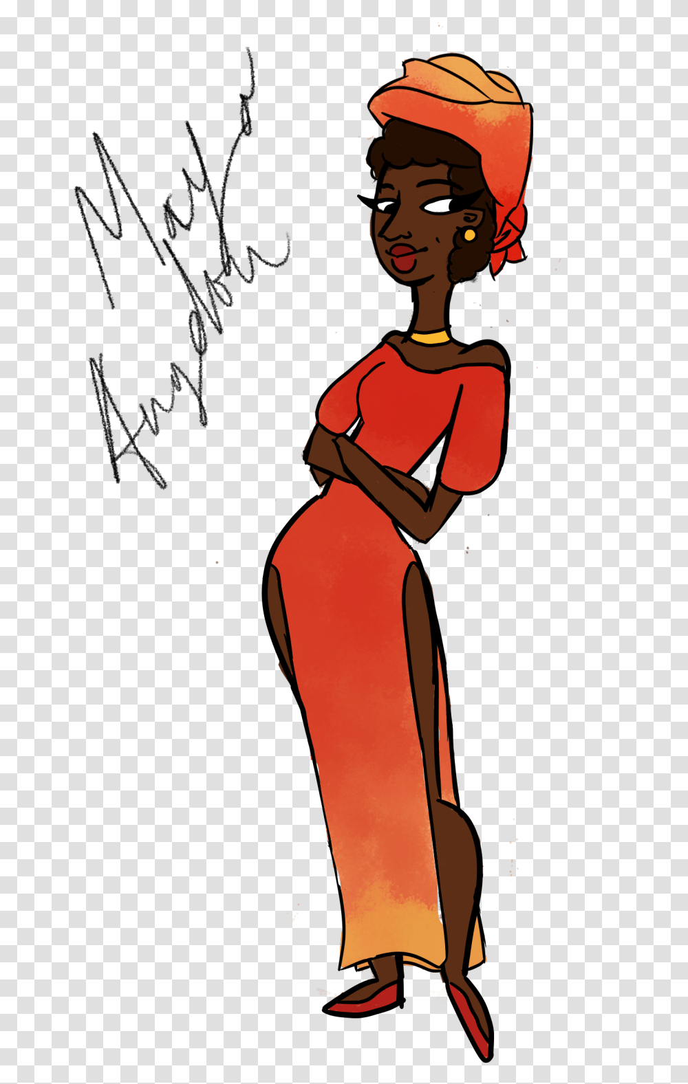I Redrew My Maya Angelou Clone High Concept Based On Illustration, Dress, Female, Person Transparent Png
