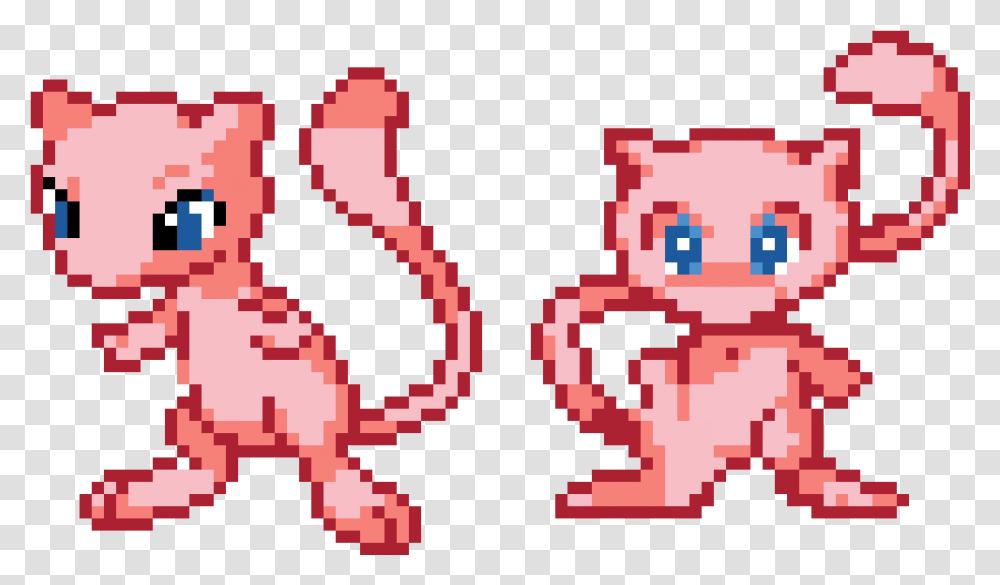 I Remade Gen 1 And 2's Mew Sprite In 3's Color Pokemon Red Mew, Rug, Text, Heart Transparent Png