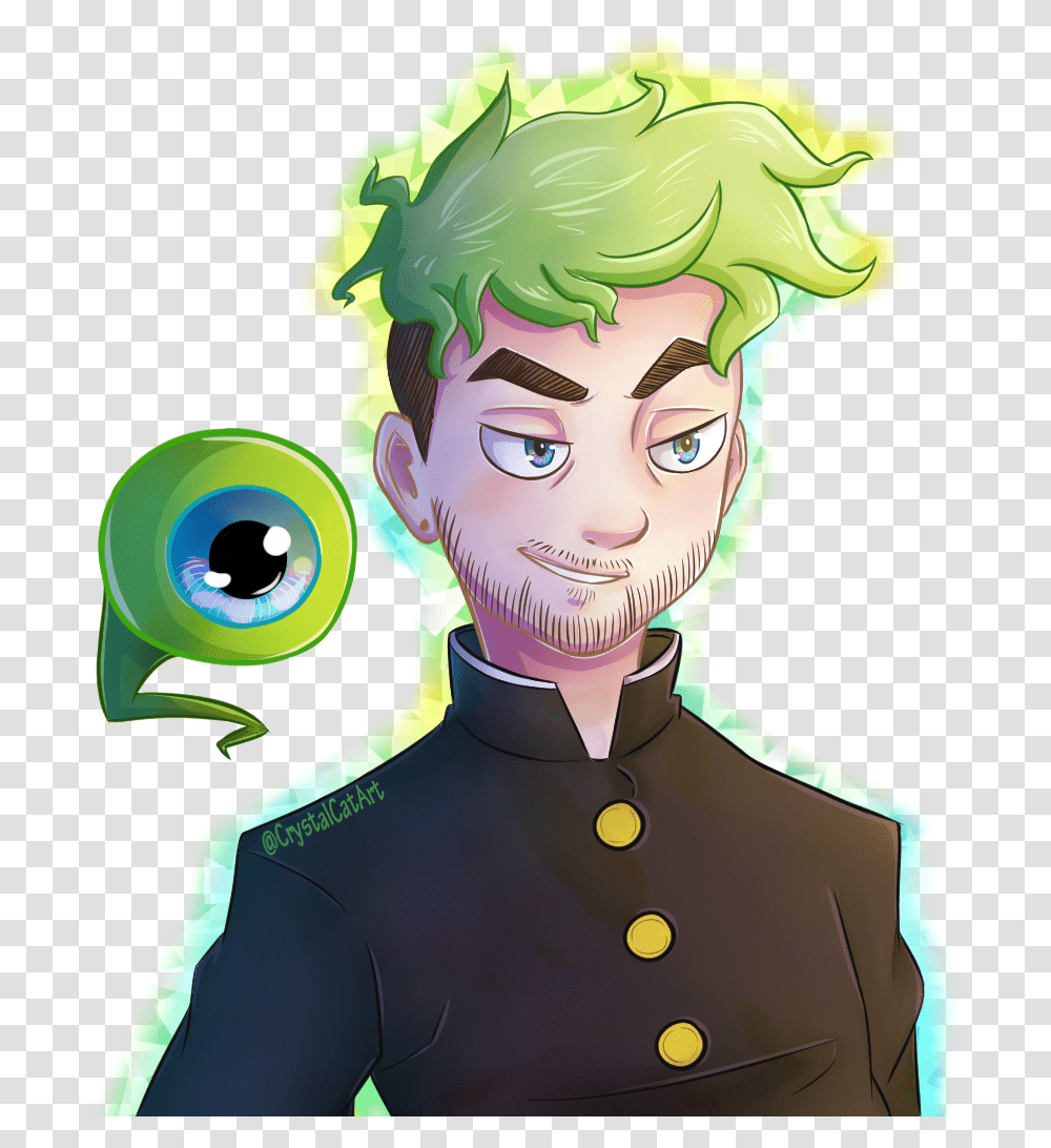 I Saw That Jack Started Watching Mob Psycho 100 And De Jacksepticeye Fan Art, Person, Human, Face Transparent Png