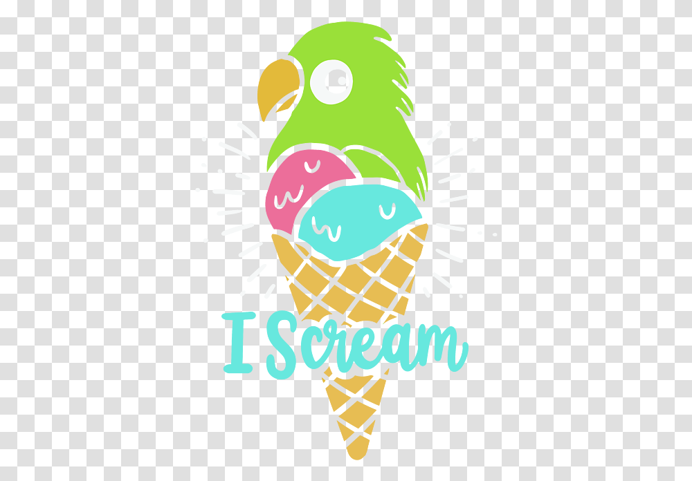 I Scream Funny Cockatiel Bird Greeting Card Language, Dessert, Food, Creme, Ice Cream Transparent Png