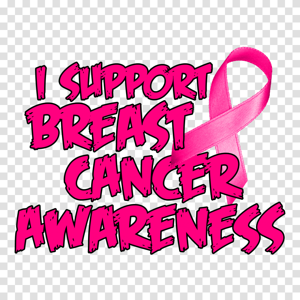 I Support Breast Cancer Awareness, Handwriting, Alphabet, Label Transparent Png