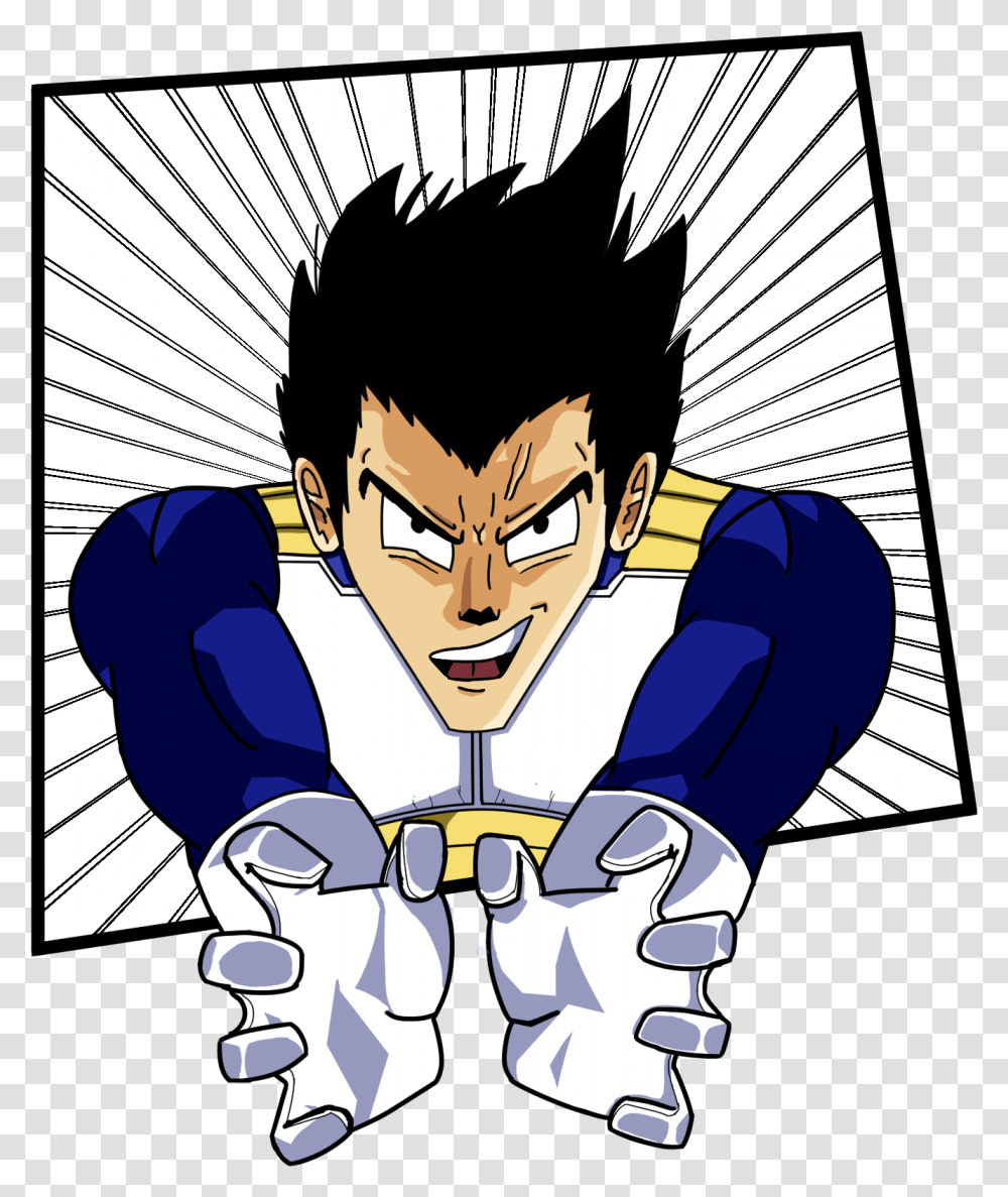 I Tried Drawing Vegeta In My Own Style At The Start Cartoon, Comics, Book, Hand, Manga Transparent Png