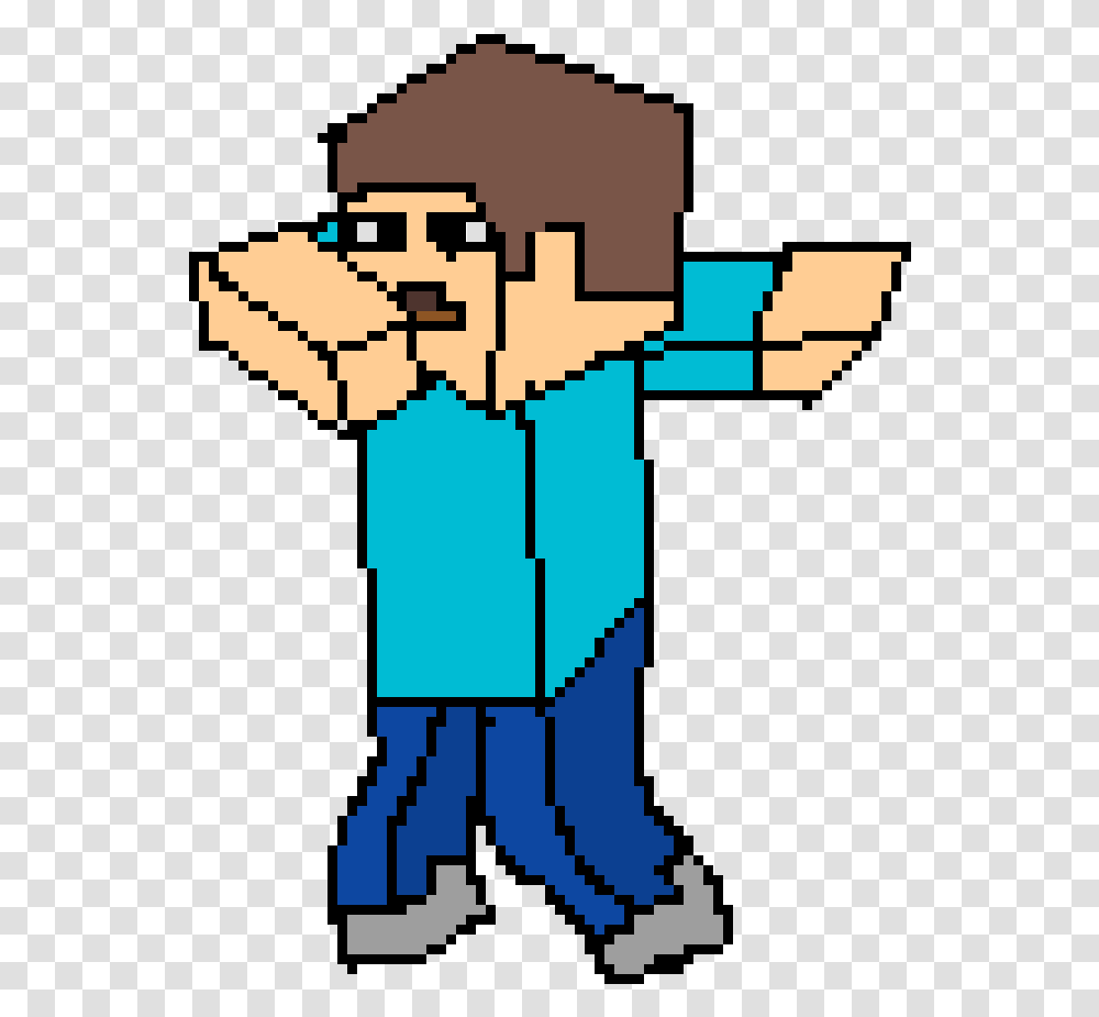 I Tried To Draw Minecraft Steve Dabbing Steve Minecraft Human Art, Cross, Word Transparent Png