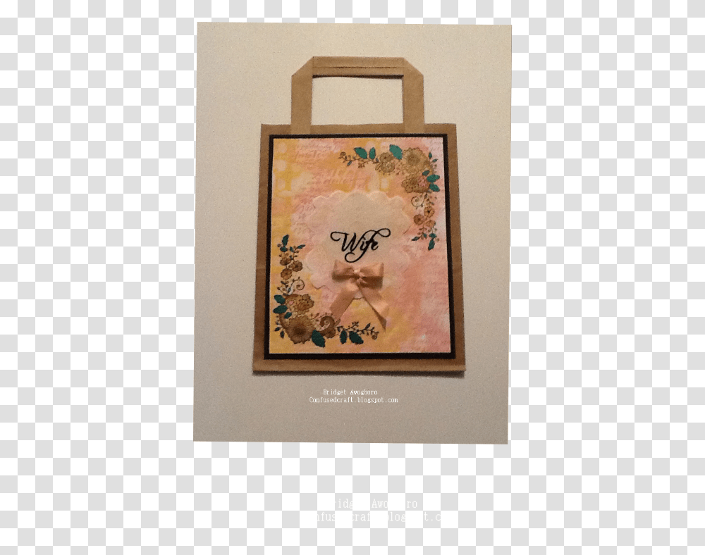 I Used One Of The Lace Border Stamps On This Bag Craft, Envelope, Mail, Rug Transparent Png
