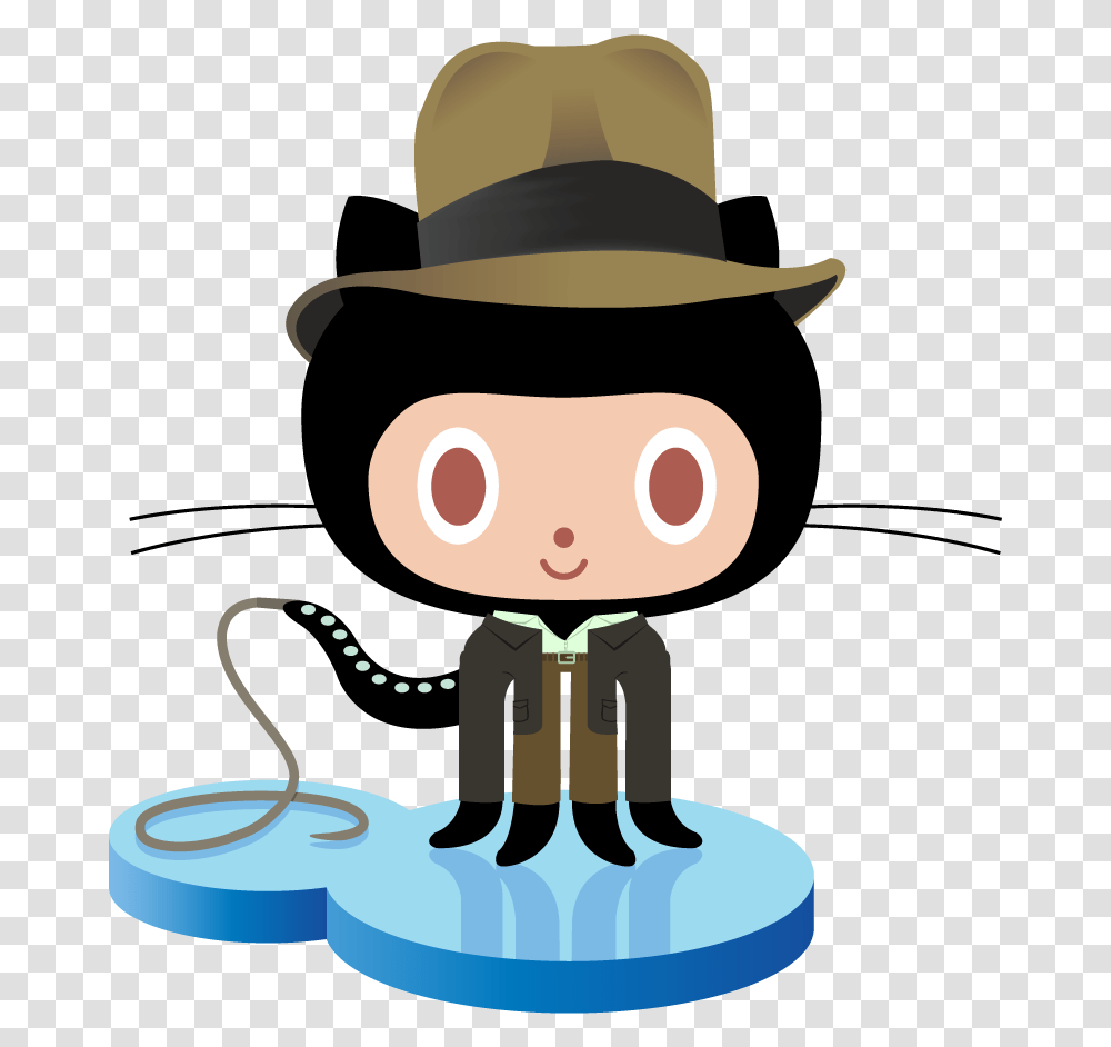 I've Been A Fan Of Indiana Jones And Github Github Octocat, Apparel, Hat, Cowboy Hat Transparent Png