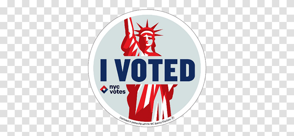I Voted Sticker Finalists New York City Campaign Finance Voted Sticker 2020 New York, Label, Text, Logo, Symbol Transparent Png