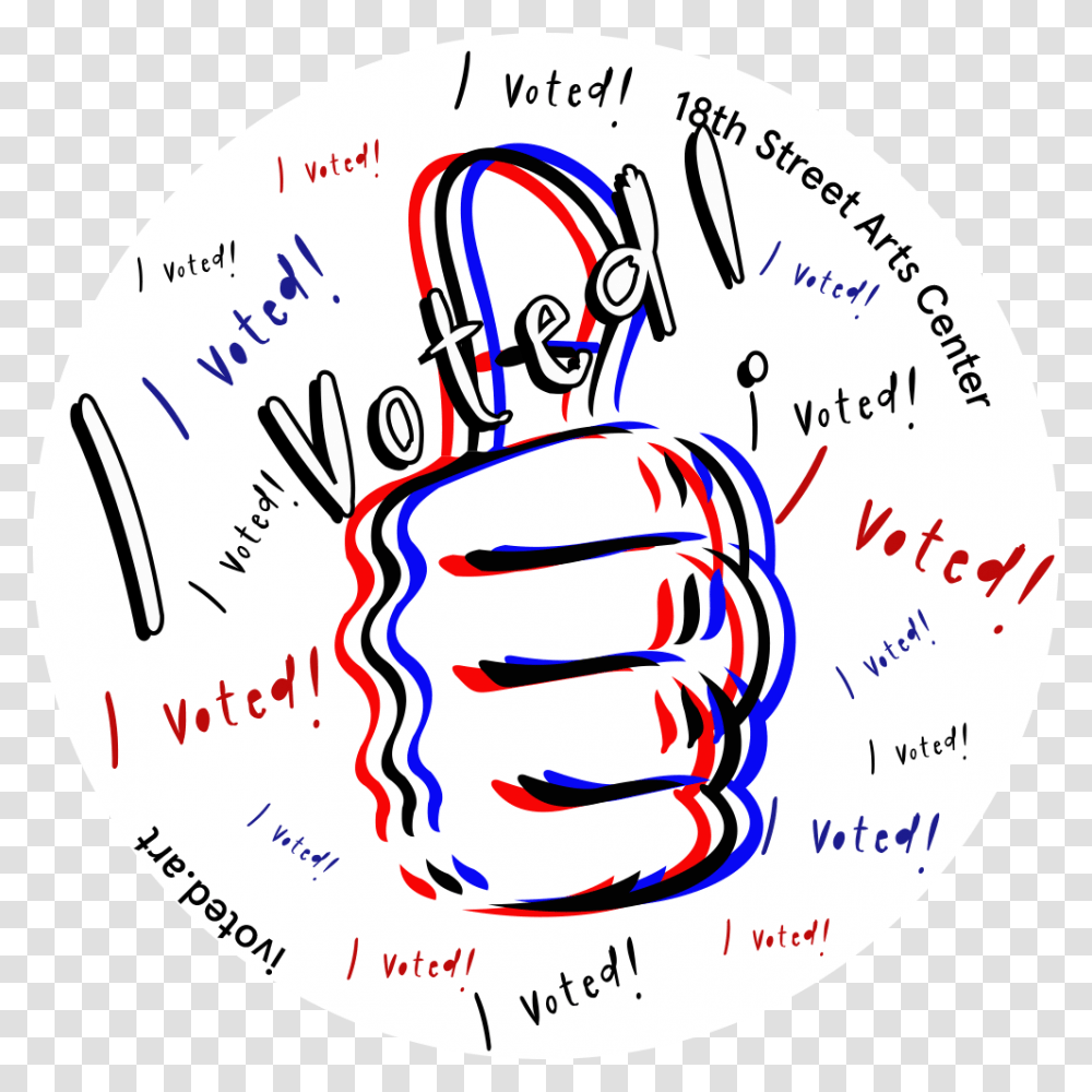 I Voted Sticker Illustration, Hand, Prison, Fist Transparent Png