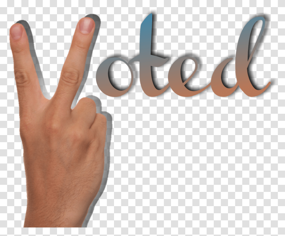 I Voted Sticker Sign, Person, Human, Finger Transparent Png